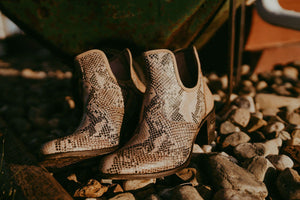 Miss Macie Boots Faith Collection - Honey Hush in Snake Skin