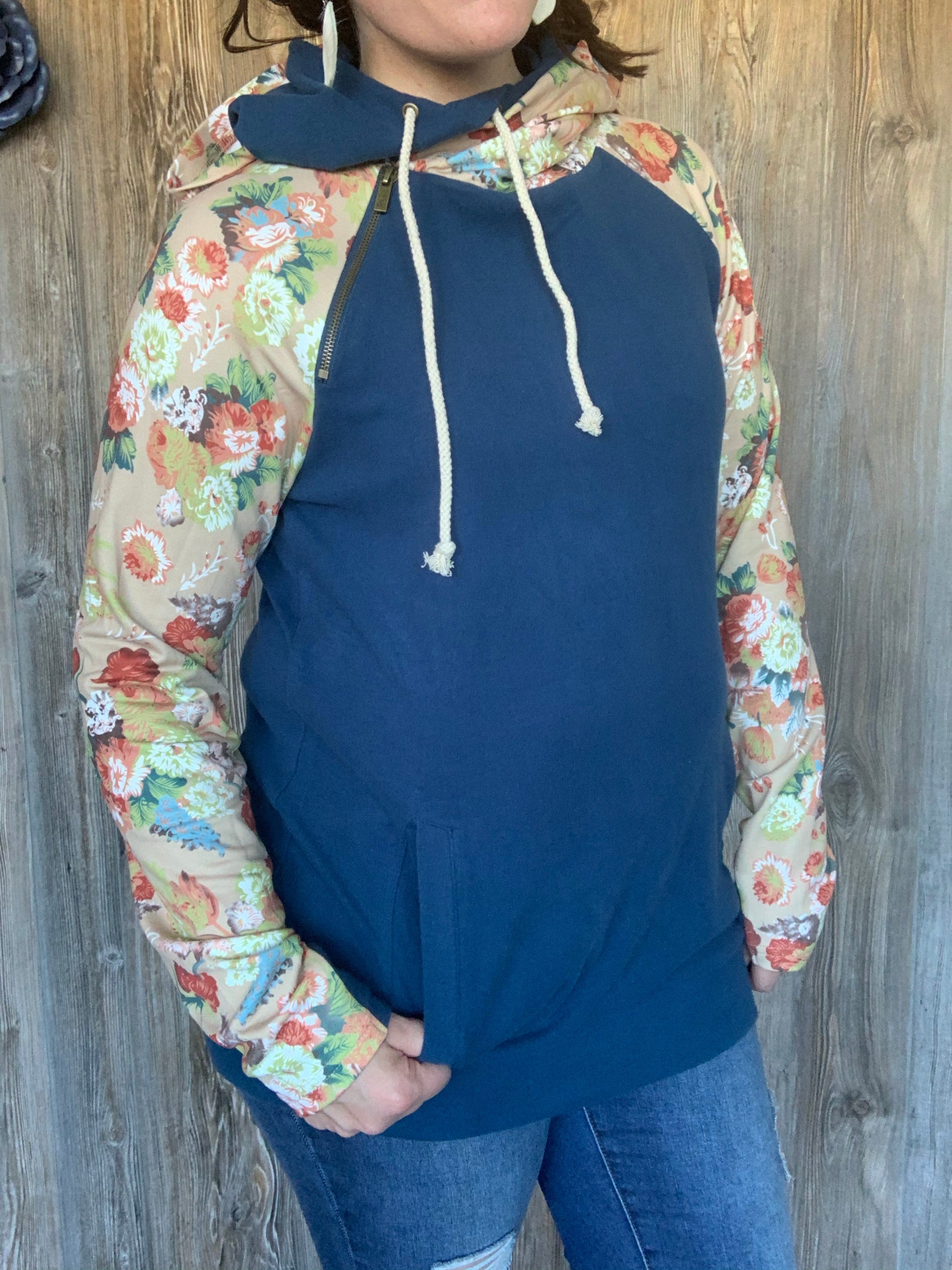 Ampersand Ave Doublehood Sweatshirt - Late Bloomer