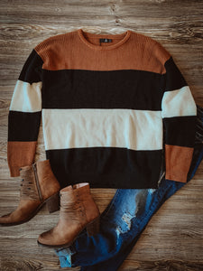 Ampersand Ave Chunk Sweater in Rust