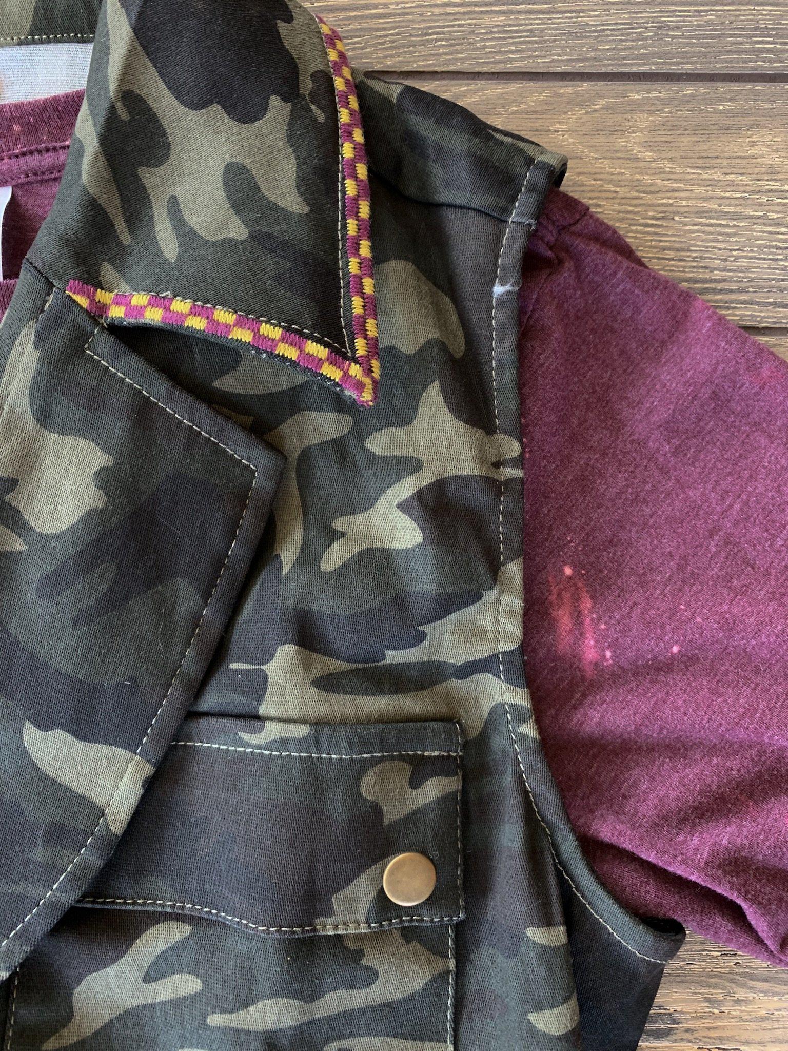 The Tatum Camo Embroidered Vest